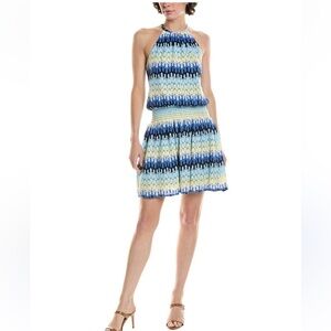 Ramy Brook Navy and Yellow Dress size S